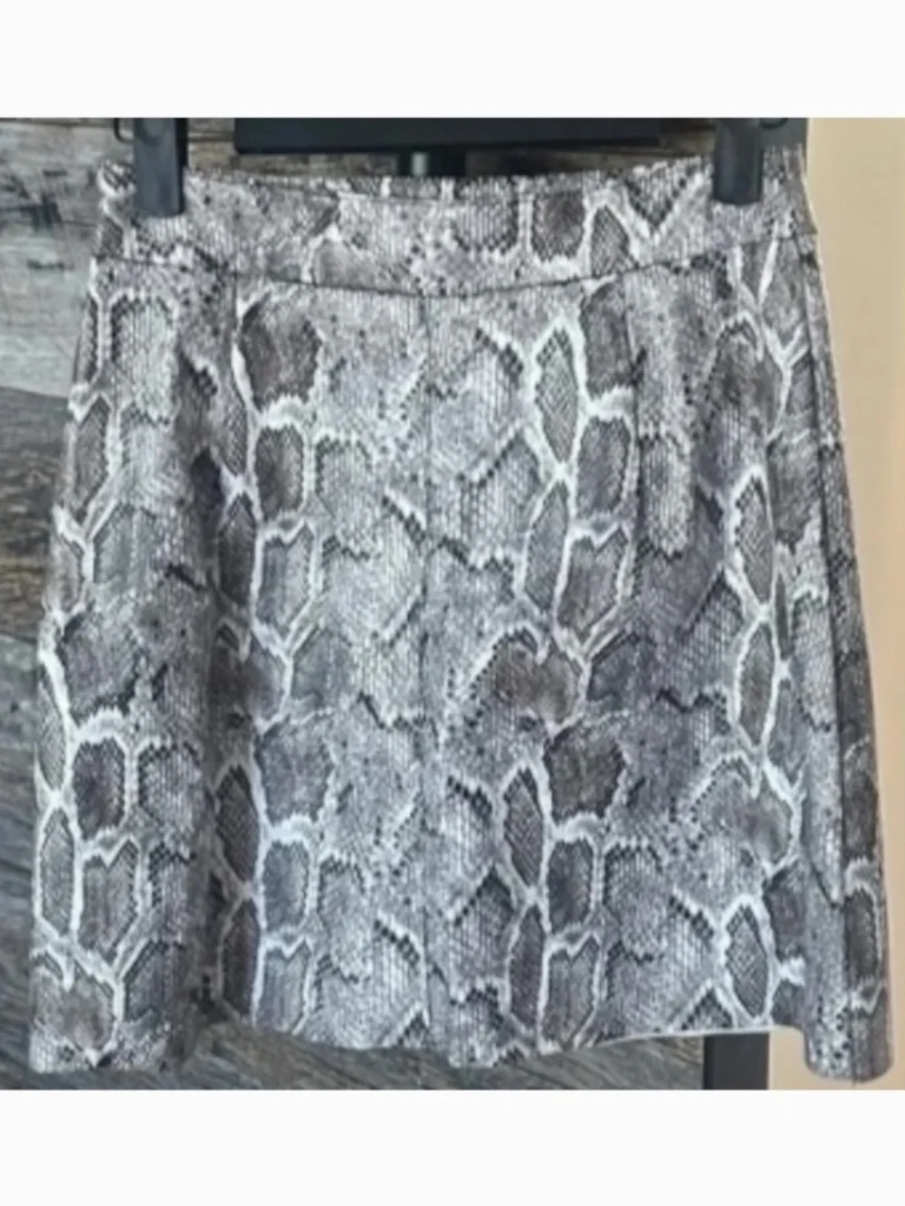 French Connection Snakeskin Mini Skirt Brown Multi Animal Print Size 0 - Picture 3 of 10